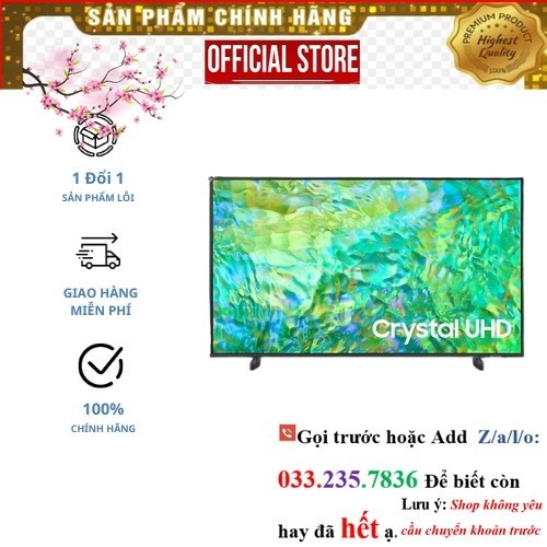 &gt;Sale&lt; Tivi Samsung 43 inch Crystal UHD 4K CU8000