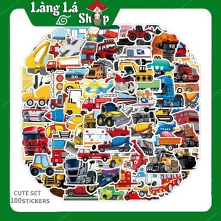 Miếng dán Sticker Phương tiện giao thông trọn bộ 100 hình - In rõ ràng sắc nét khó tróc