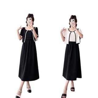 Sét suông đầm bầu thiết kế xinh xắn tiện lợi VÁY KÈM ÁO tiểu thư mát mẻ S19 Váy Bầu