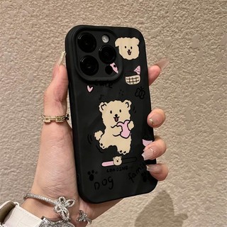 ốp iphone 11/12/13/14/15 Pro Max Cute loving puppy chống sốc matte Case For ốp lưng iphone 11,12,13,14,15,11PM,12PM,13PM,14PM,15PM