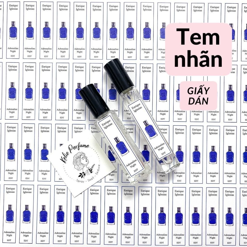 [HCM] Combo 10 Tem Dán Chai Nước Hoa 𝗘𝗻𝗿𝗶𝗾𝘂𝗲 𝗜𝗴𝗹𝗲𝘀𝗶𝗮𝘀 cho chai chiết đủ các dòng.