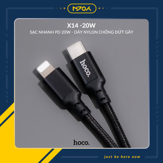 Cáp Sạc Nhanh Hoco X14 Pd 20w Type C To Dây Nylon Dài 1m/2m Cho Ip13 Pro Max 12 Pro Max Njoyshop