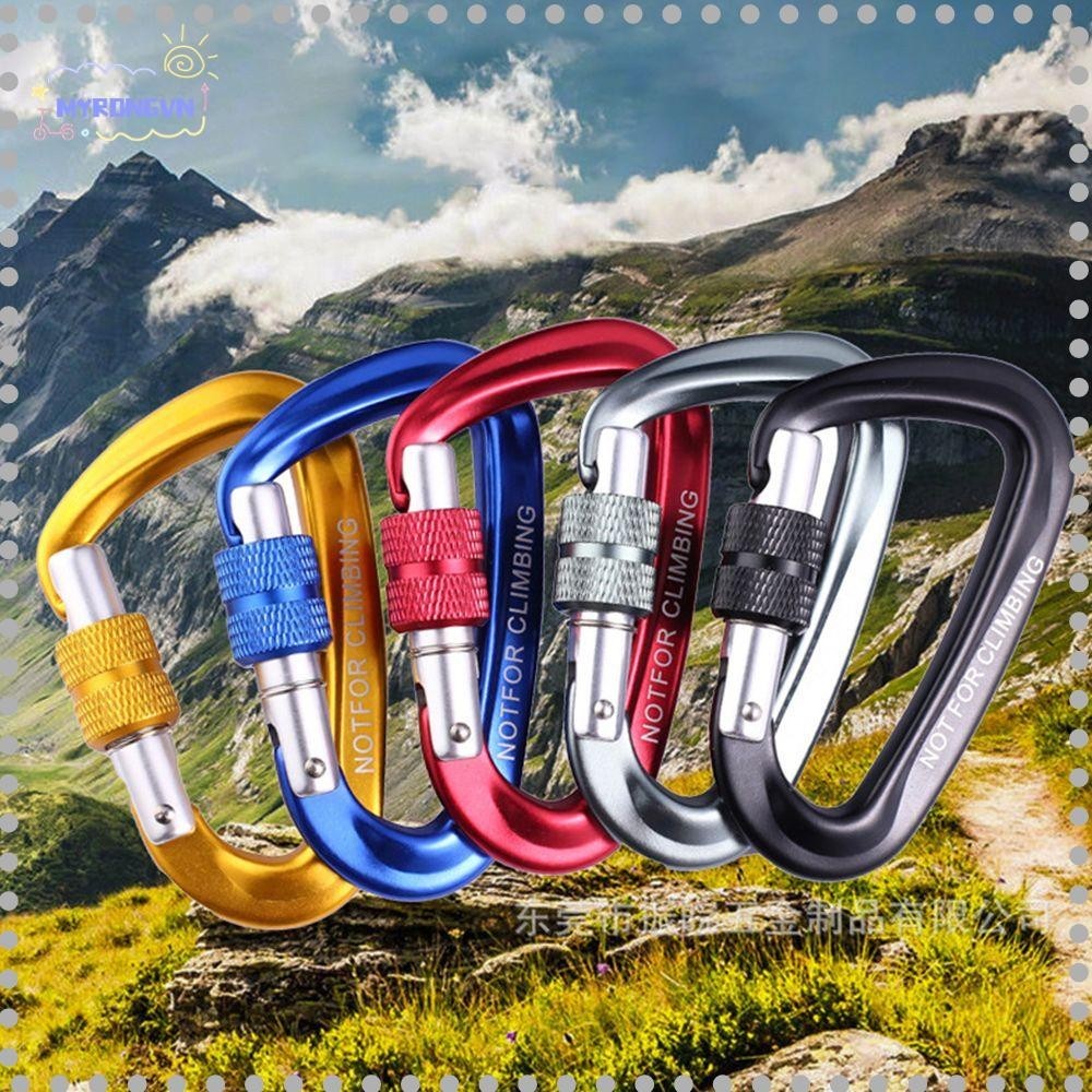 Myrongvn Leo Carabiner 80 * 48,4mm Thiết bị leo núi hình chữ D Khóa rú