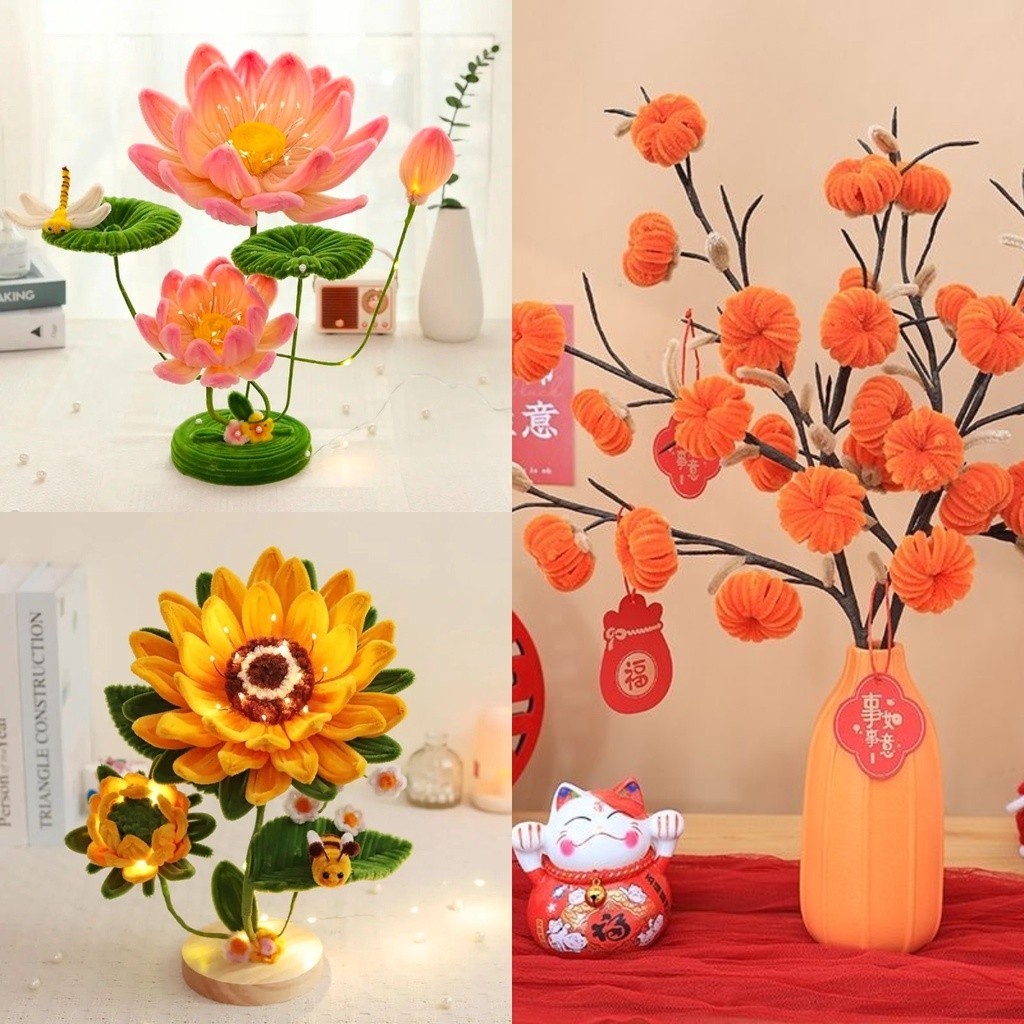 💐Set 100 Dây kẽm nhung màu pastel làm đồ trang trí handmade, Dây kẽm lông làm đồ chơi thủ công cho bé 2024