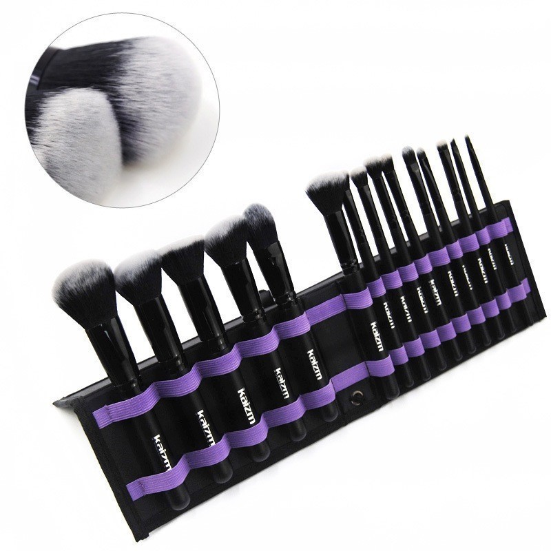 Bộ cọ makeup cá nhân 15 cây Kaizm KÈM BAO ĐỰNG ,cọ trang điểm nội địa trung T33