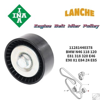Ina bmw n46 118 120 e81 318 320 e46 e90 x1 e84 z4 e85 đai động cơ idler ròng rọc 11281440378