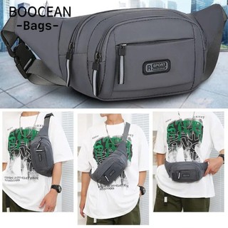 BOOCEAN Túi thắt lưng nam, Túi điện thoại di động thể thao dung lượng lớn bằng Nylon, Túi đeo ngực du lịch ngoài trời chống thấm nước