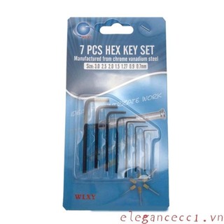 Ele mới 7 cái 0 7mm-3mm mini lục giác lục giác lục giác lục giác lục giác allen cho bộ chìa khóa cờ lê tua vít dụng cụ ki