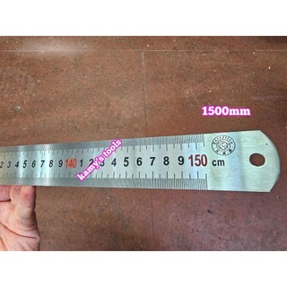 Thước lá inox 1.5m 1500m 150cm bản 37.5mm hệ inch và mét berrylion model 070701150