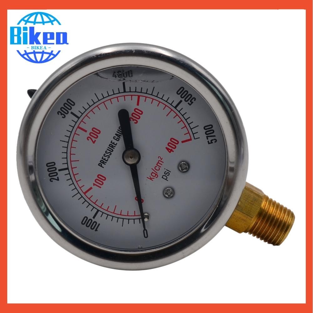 [Bikeaway.vn] Đồng hồ đo áp suất dầu 0-5000PSI Đồng hồ đo áp suất dầu thủy lực Phụ kiện ô tô