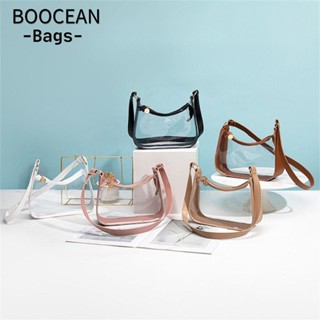BOOCEAN Túi đeo vai trong suốt, Túi xách màu kẹo PVC, Túi đeo nách có dây kéo nhỏ thời trang nữ bé gái