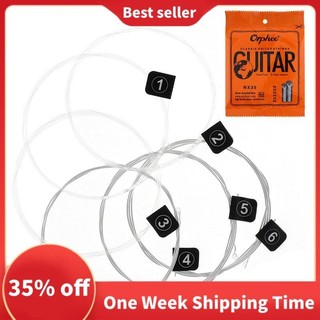 Orphee 6 Cái / bộ Dây Đàn Guitar Cổ Điển Thông Thường Dây Đàn Guitar Series E / B / G / D / A / E Sử Dụng Dây Nylon Chất Lượng Cao Cảm Giác Vừa Phải NX-35