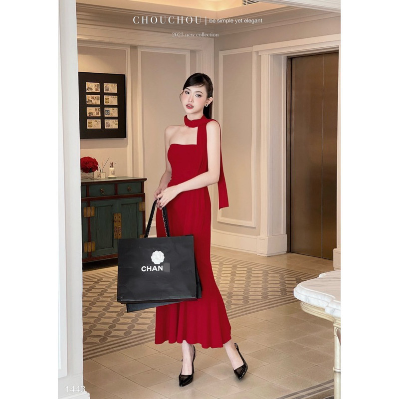 Đầm Cup Dây Quấn Chouchou [Ảnh thật cam thường hình cuối]
