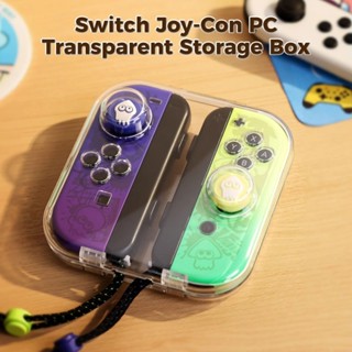 Hộp lưu trữ trong suốt PC cho Nintendo Switch & Switch Oled JoyCon, Vỏ bảo vệ chống bụi di động Tương thích với Vỏ du lịch NS Joy-con có đóng từ tính