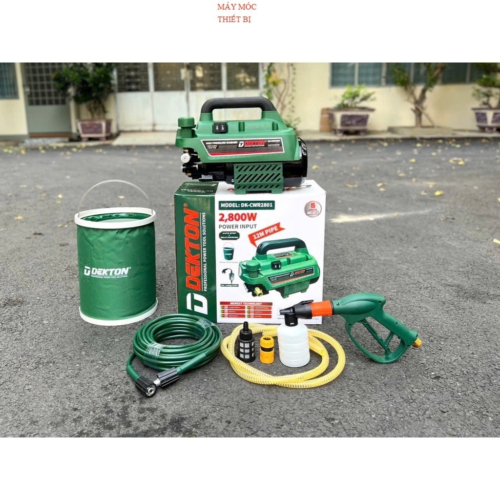 Máy Rửa Xe Dekton DK-CWR2801- Công Suất 2800W - Có Chỉnh Áp lõi đồng 100% có chống giật DỤNG CỤ MÁY 