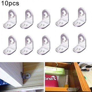 NEW>>10Pcs Stainless-Steel 90 Degree L Shape Corner Joint Brace Right Angle Bracket