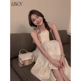 LISCN váy Đầm váy nữ body đầm Xu hướng Thể thao Vintage Fashion WLQ24308NM 11Z240312