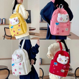 Xiaohongshu cùng phong cách hello kitty ba lô dung tích lớn hello kitty hoạt hình hello kitty túi đi học hello kitty túi ngôi sao kitty túi vải kitty học sinh túi đi học nữ ba lô