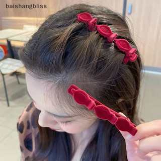 Baishangbliss Flocked Bangs Kẹp Tóc Mũ Mỏ Vịt Vuốt Tóc Barrettes Vintage Kẹp Tóc Hairgrip Bện Thời Trang Kẹp Tóc Phụ Kiện Tóc Mũ BHS