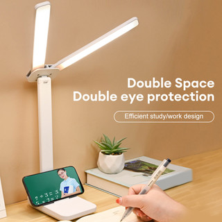 Đèn bàn LED có thể điều chỉnh độ sáng 3 cấp độ USB có thể sạc lại Bảo vệ mắt Cảm ứng có thể gập lại Đèn bàn ban đêm cho phòng ngủ Bàn đầu giường