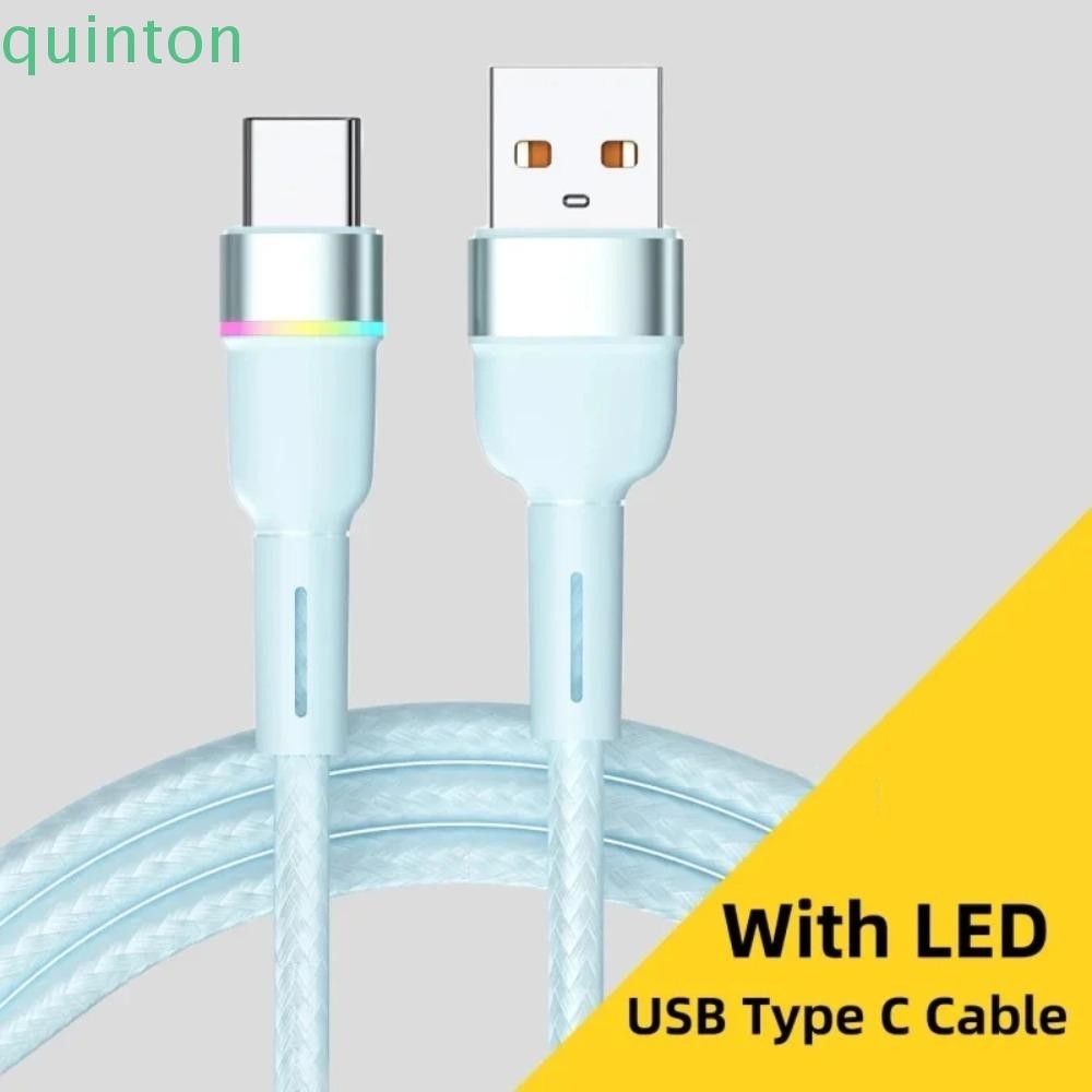 Cáp USB Type C LED QUINTON, Cáp Dữ Liệu USB-C Type C, Dây Dữ Liệu Sạc Nhanh Dây Dữ Liệu 120W Dây Sạc USB C Sạc Điện Thoại