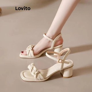 Lovito Giày cao gót có khóa diềm thanh lịch Giày cao gót cho nữ LFA22024