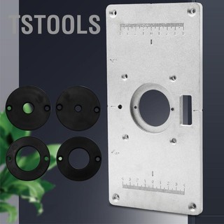 Tstools router bàn chèn tấm hợp kim nhôm nhẹ chắc chắn cân chính xác máy cắt tỉa gỗ lật bảng
