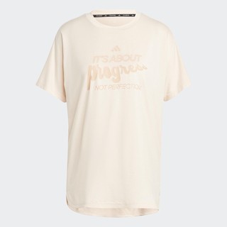 Adidas tập luyện áo thun suông graphic lift your mind nữ trái cam in1862