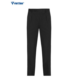 Quần tây trơn 1ly VIETTIEN vải poly phom regular - 1S4275NR1/Q1BL