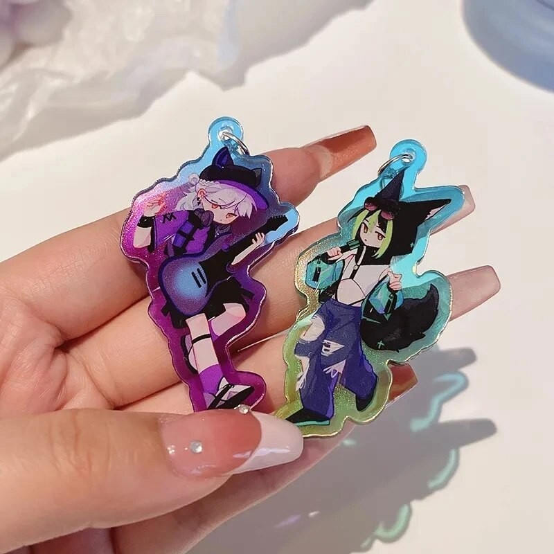 Móc khóa Genshin impact Ayaka Furina Xiao Scaramouche Raiden Hu Tao d12 Phụ kiện trang trí túi xách 