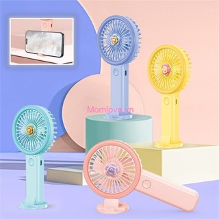 Quạt Để Bàn Hoạt Hình Có Decal Dễ Thương Tắt Tiếng Gió Lớn Quạt Mini Cầm Tay Có Đế Mùa Hè Thể Thao Ngoài Trời Quà Tặng Làm Mát