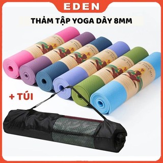  KÈM TÚI ĐEO Thảm yoga Thảm tập gym cao cấp 6mm Thảm tập thể dục tập gym tại nhà kèm túi dễ mang theo 