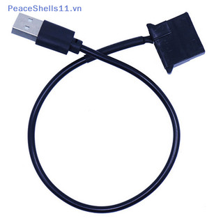PeaceShells USB to Molex 4 Pin PC Computer Cooling Fan 1 Feet Connector Cable Adapter Cord VN