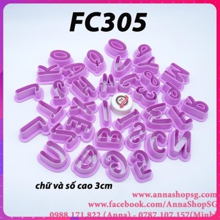 Fc305 bộ cắt chữ và số 3cm