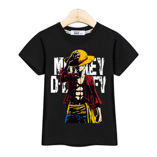 Big boys áo thun mới one piece anime áo plus size luffy áo sơ mi tay ngắn mùa hè