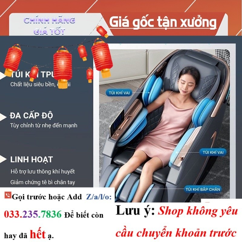  Ghế massage toàn thân Okinawa OS-392 bi silicon di chuyển công nghệ 4D