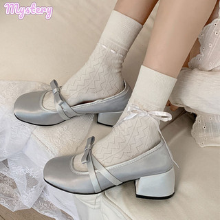 Giày Mary Jane bạc Pháp Giày ba lê cổ điển dành cho nữ
