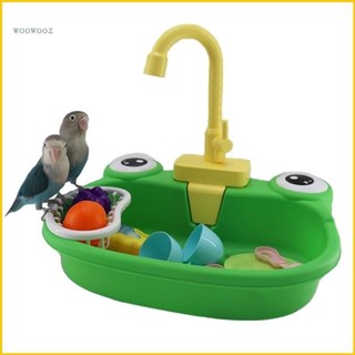 Bồn tắm có vòi tự động vui nhộn cho chim vẹt