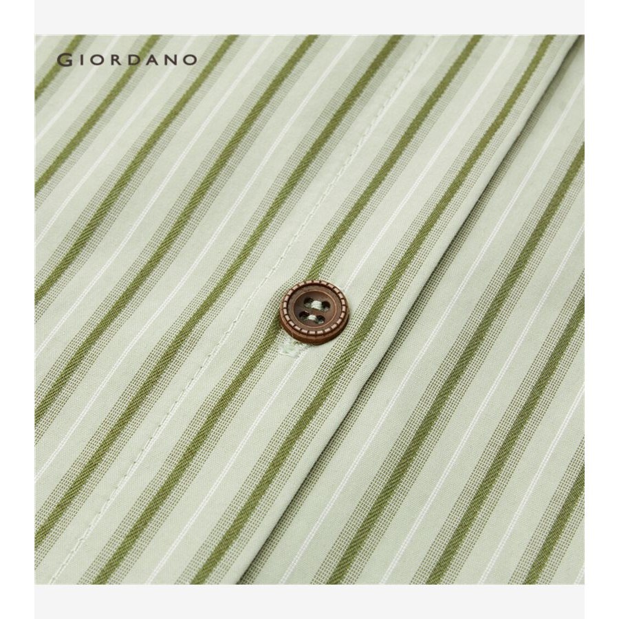 Giordano Áo Sơ Mi Nữ Tay Dài Dáng Rộng Kẻ Sọc Dọc Trẻ Trung 18343616