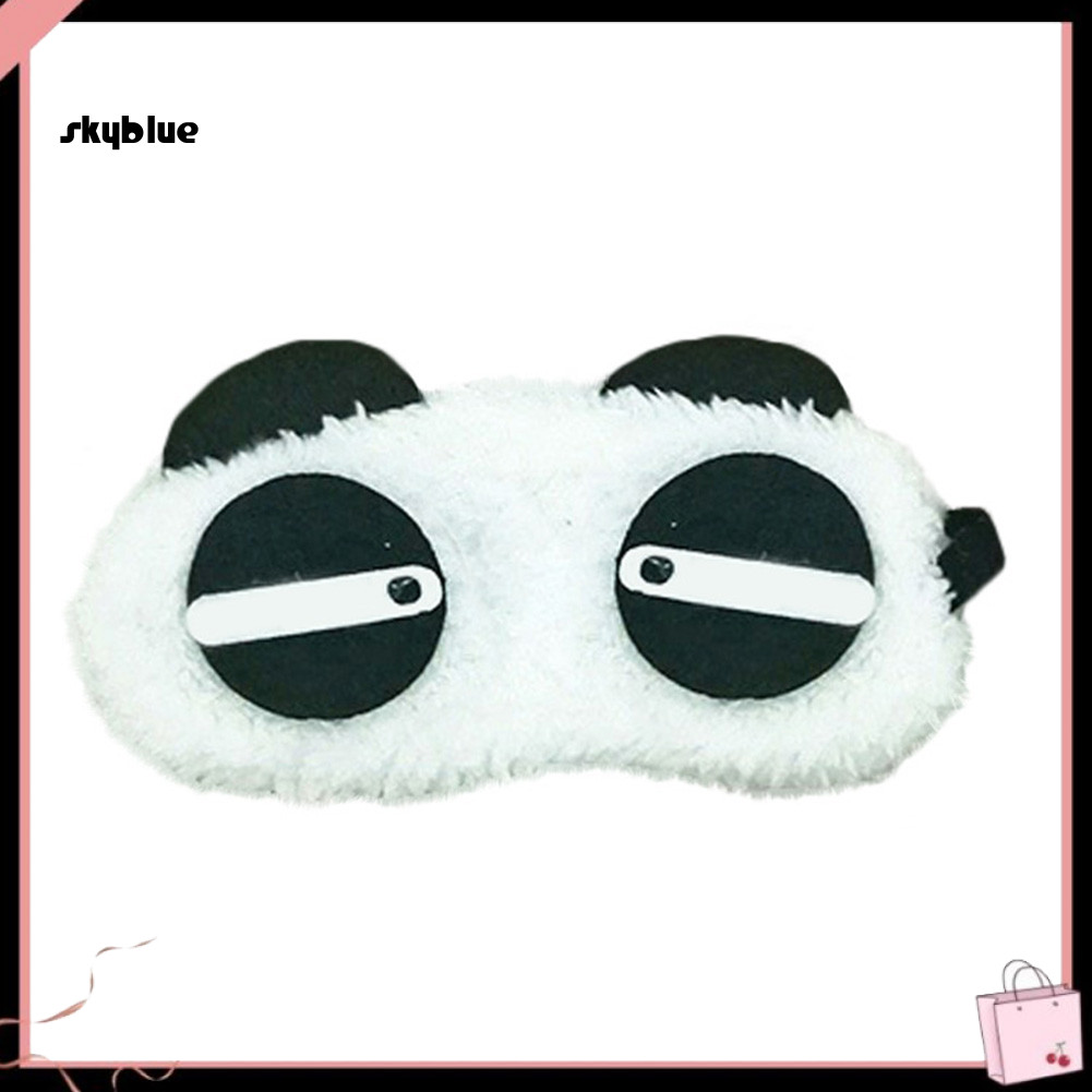 Lovely Panda Mềm Di Động Du Lịch Trọng Lượng Nhẹ Mặt nạ Ngủ Che Mắt