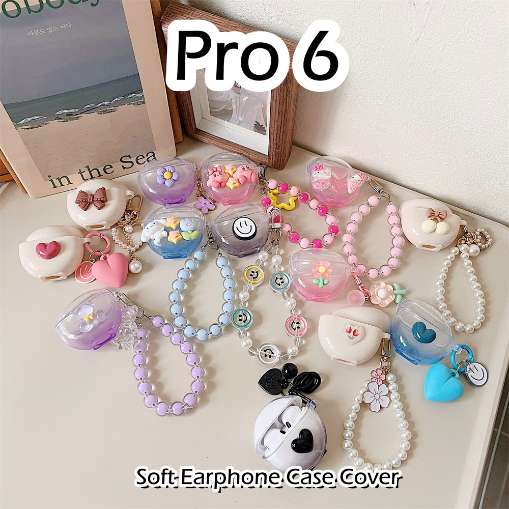 Hàng có sẵn Cho Pro 6 ốp tai ng Case Vỏ Bảo Vệ Hộp Sạc Tai Nghe Tạo kiểu phim hoạt hình vui nhộn Sil