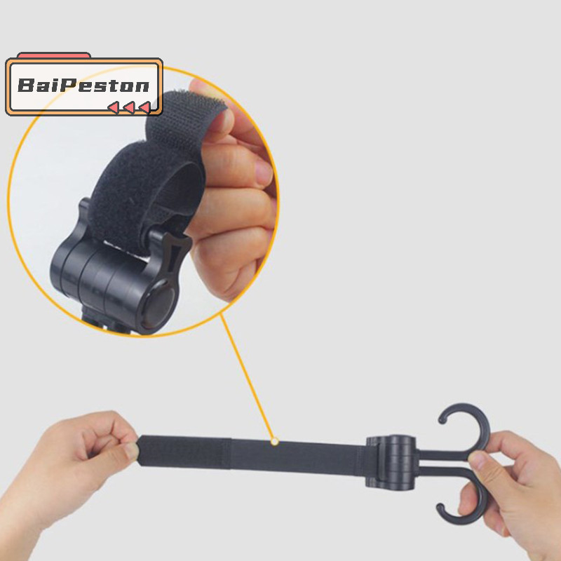 Móc đôi Xe đẩy em bé Móc treo xe đẩy xoay 360 độ Phụ kiện xe đẩy và vòng lặp