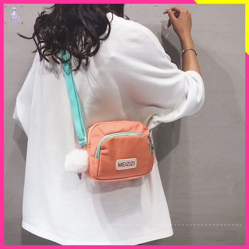 Nữ sinh Túi Đeo Chéo Nhỏ Xinh Màu Tương Phản Phong Cách Hàn Quốc 2022 Dễ Thương Cho Bạn Gái