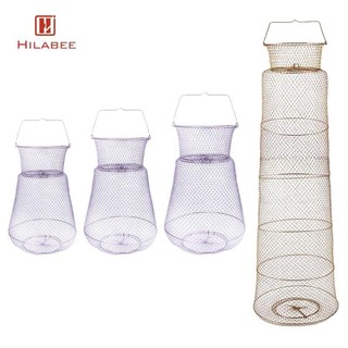 Giỏ dây HILABEE Lưới câu cá Lưới lưới có thể gập lại di động