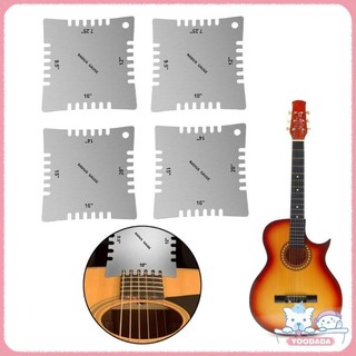 Yoo Thép không gỉ Guitar Notched Radius Gauge Tool Set Guitar Fret Ruler
