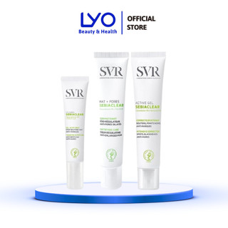 Kem dưỡng svr sebiaclear mat + pores / active gel 40ml & gel mụn cicapeel 15ml