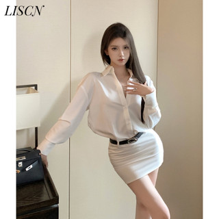 LISCN váy Đầm váy nữ body đầm Casual Đơn giản INS Popular WLQ24308GN 11Z240312
