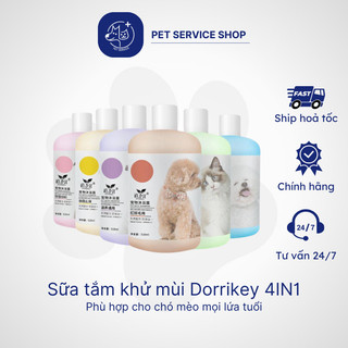 Sữa tắm khử mùi DORRIKEY cho chó mèo chai 510ml PETSERVICE.