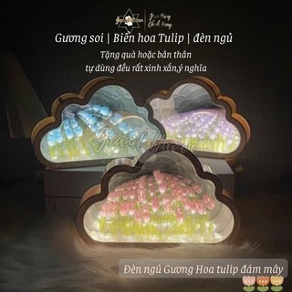 Đèn ngủ Tulip hình Đám Mây Tráng Gương Handmade Trang Trí Phòng Ngủ phòng khách  Quà tặng ý nghĩa Grand Haven