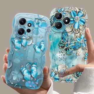 Dành Cho Oppo A18 A38 A78 A58 A16 A57 A17 A53 A74 A7 A95 A12 A76 A15 A5s A17K A77s A16K A3s A37 F5 F7 A1K A31 2020 Shinning Hoa Xanh Bướm Giọt Nước Sóng Mềm Ốp Lưng STARCASE